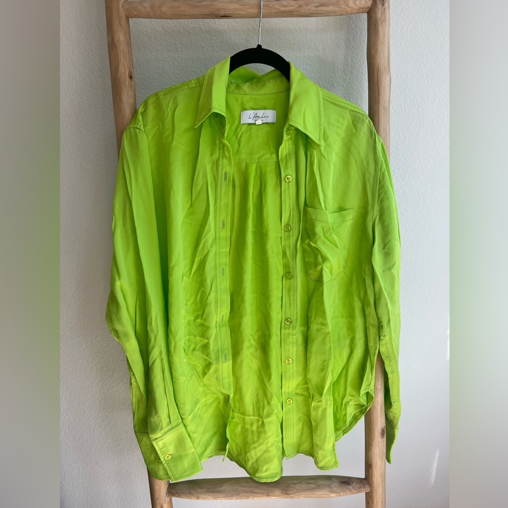 REVOLVE L’Academie Lenae Lime Green Button Down